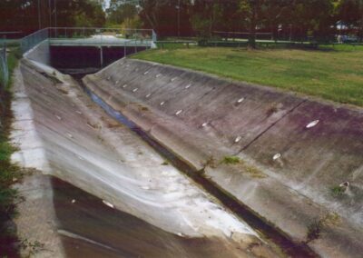 Bowies Flat Gallery Concrete channel prior to March 2001