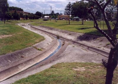 Bowies Flat Gallery Concrete channels prior to March 2001