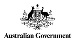Australian government logo, stacked version